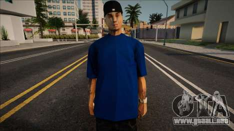 Blue T-Shirt Mann para GTA San Andreas