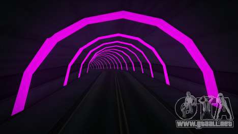 Carretera y túnel de neón en Los Santos para GTA San Andreas