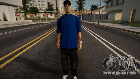 Blue T-Shirt Mann para GTA San Andreas