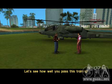 Mod de misión de entrenamiento de helicóptero Hu para GTA Vice City