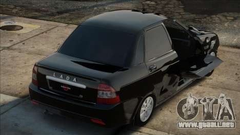 Lada Priora Black en Stoke tras un accidente para GTA San Andreas