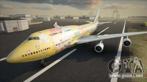 ANA In a Pokemon Livery B747-400 Skin para GTA San Andreas