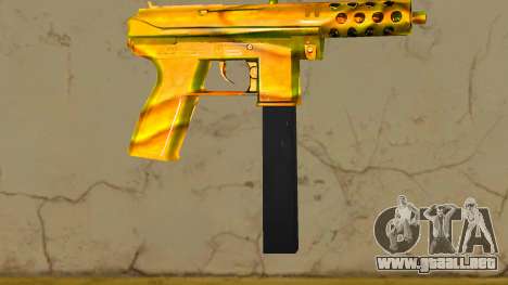 Tec-9 Texture Gold para GTA Vice City