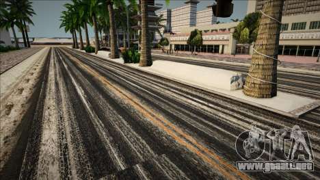 Texturas de carreteras invernales y ventisqueros para GTA San Andreas