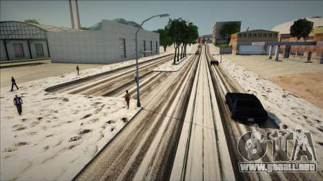 Texturas de carreteras invernales y ventisqueros para GTA San Andreas