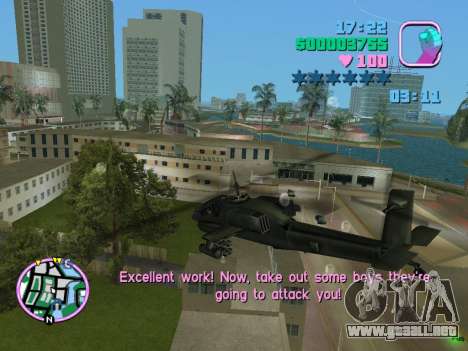 Mod de misión de entrenamiento de helicóptero Hu para GTA Vice City