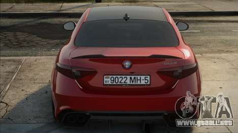 Alfa Romeo Giulia Quadrifoglio 2017 Red para GTA San Andreas