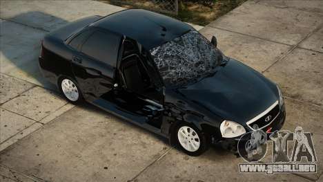 Lada Priora Black en Stoke tras un accidente para GTA San Andreas