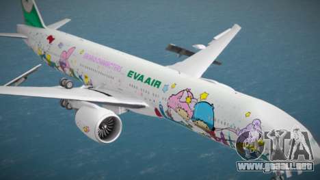 EVA Air Boeing 777-36NER B-16722 Hello Kitty Shi para GTA San Andreas