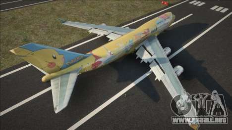 ANA In a Pokemon Livery B747-400 Skin para GTA San Andreas