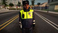 Oficial de policía de tránsito con uniforme de invierno para GTA San Andreas