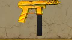 Tec-9 Texture Gold para GTA Vice City