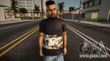 Un hombre con barba y camiseta para GTA San Andreas