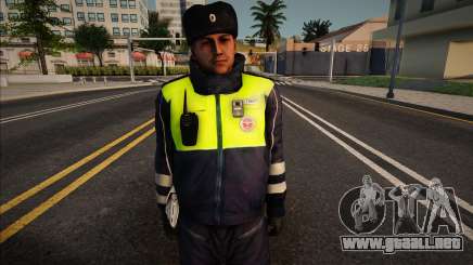 Oficial de policía de tránsito con uniforme de invierno para GTA San Andreas