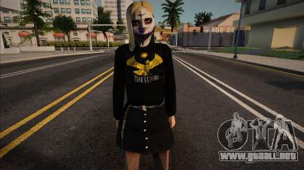 Chica con maquillaje de Halloween para GTA San Andreas