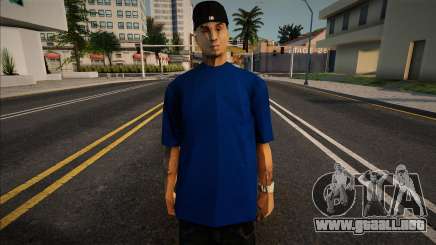 Blue T-Shirt Mann para GTA San Andreas