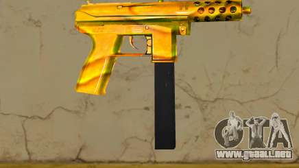 Tec-9 Texture Gold para GTA Vice City