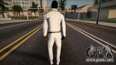 Jizzy con un traje blanco para GTA San Andreas