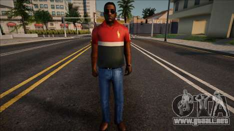 Jizzy en un traje de golf para GTA San Andreas