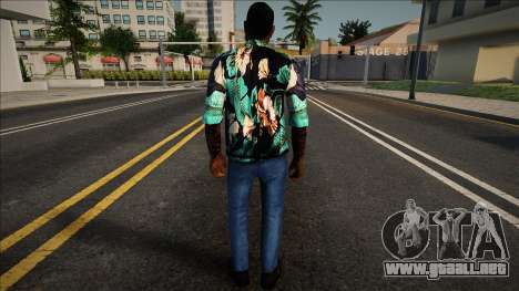 Jizzy con una camisa hawaiana para GTA San Andreas