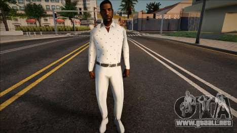 Jizzy con un traje blanco para GTA San Andreas