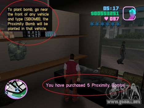 Bomba de proximidad para GTA Vice City