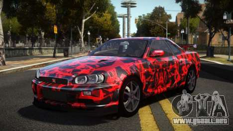 Nissan Skyline R34 Niohashi S6 para GTA 4