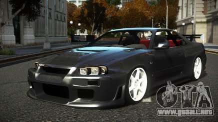 Nissan Skyline R34 Bafukas para GTA 4