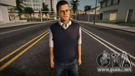 Un chico joven con chaleco y jeans para GTA San Andreas