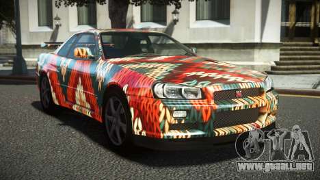 Nissan Skyline R34 Ralokshi S10 para GTA 4