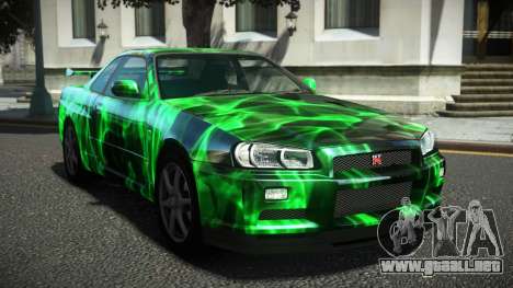Nissan Skyline R34 Ralokshi S2 para GTA 4