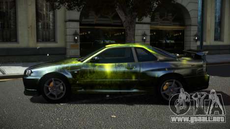 Nissan Skyline R34 Ralokshi S8 para GTA 4
