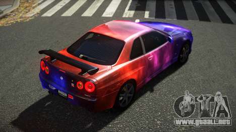 Nissan Skyline R34 Ralokshi S4 para GTA 4