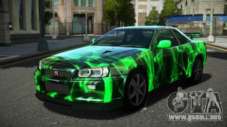 Nissan Skyline R34 Ralokshi S2 para GTA 4