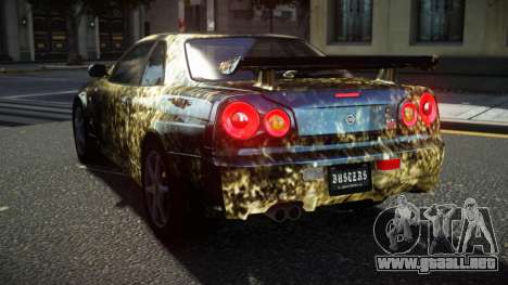 Nissan Skyline R34 Ralokshi S7 para GTA 4