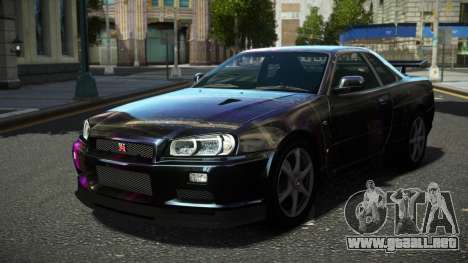 Nissan Skyline R34 Ralokshi S1 para GTA 4