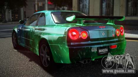 Nissan Skyline R34 Ralokshi S3 para GTA 4