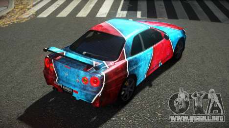 Nissan Skyline R34 Ralokshi S6 para GTA 4