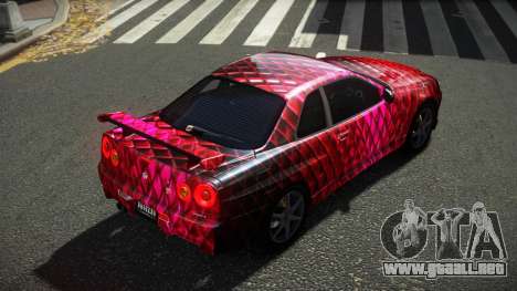 Nissan Skyline R34 Ralokshi S5 para GTA 4