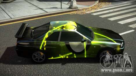 Nissan Skyline R34 Ralokshi S8 para GTA 4