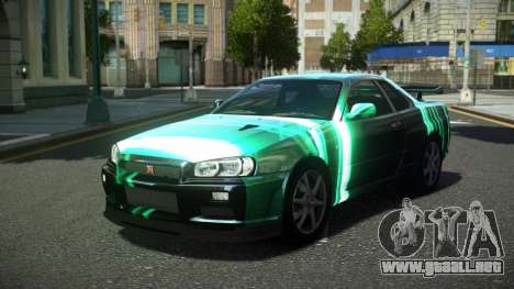 Nissan Skyline R34 Ralokshi S12 para GTA 4