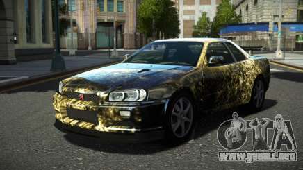 Nissan Skyline R34 Ralokshi S7 para GTA 4