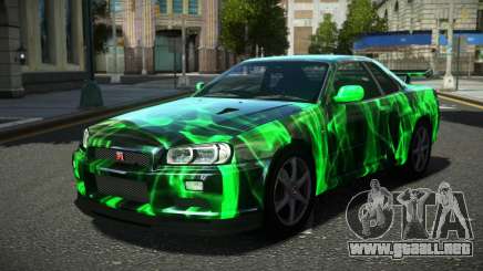 Nissan Skyline R34 Ralokshi S2 para GTA 4
