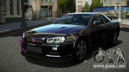 Nissan Skyline R34 Ralokshi S1 para GTA 4