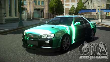 Nissan Skyline R34 Ralokshi S12 para GTA 4