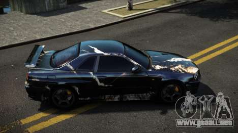 Nissan Skyline R34 Dezro S7 para GTA 4
