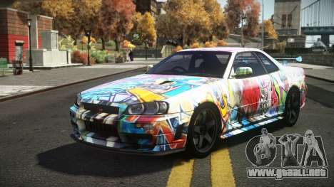 Nissan Skyline R34 Dezro S4 para GTA 4