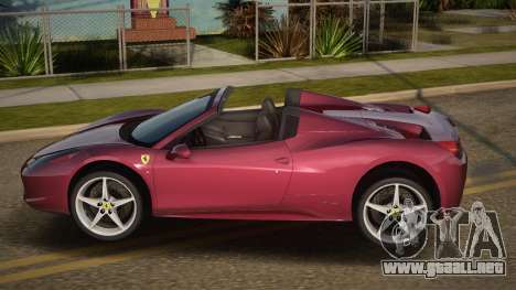 Ferrari 458 Spider V2.1 para GTA San Andreas
