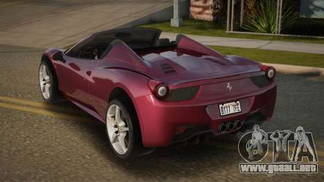 Ferrari 458 Spider V2.1 para GTA San Andreas