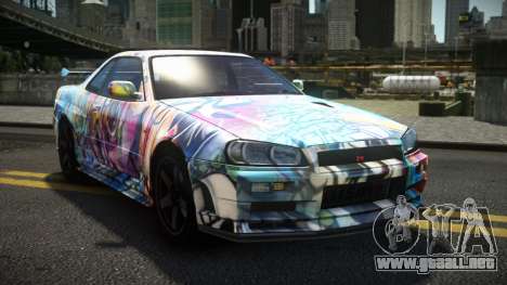 Nissan Skyline R34 Dezro S4 para GTA 4